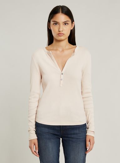 Deep V-Neck Slim Top